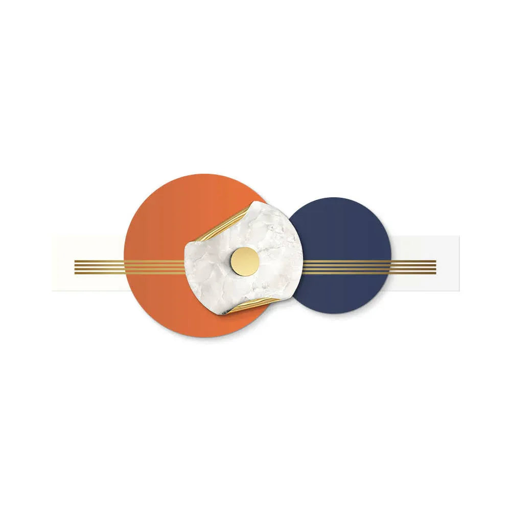 Blue and Orange Tango Metal Wall Art Plain