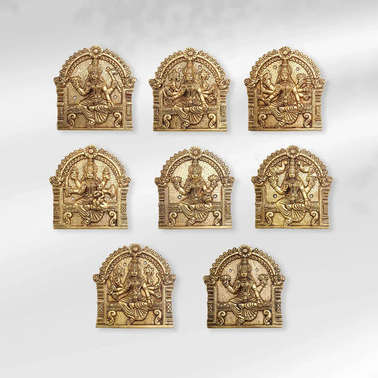 Brass Ashta Lakshmi Wall Hanging Set -ArtyCraftz.com