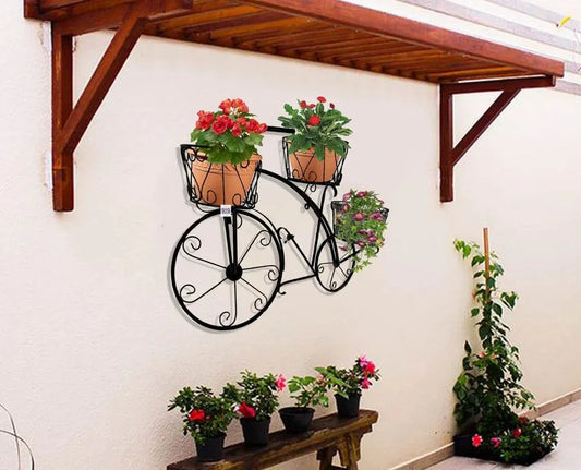 Metal Wall Mounted Cycle Style Plant Stand-ArtyCraftz.com