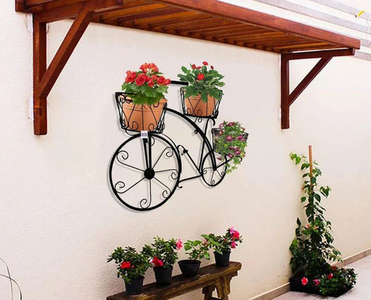 Metal Wall Mounted Cycle Style Plant Stand-ArtyCraftz.com