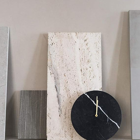 10 Inch Black Color Round Shape Marble Wall Clock - ArtyCraftz