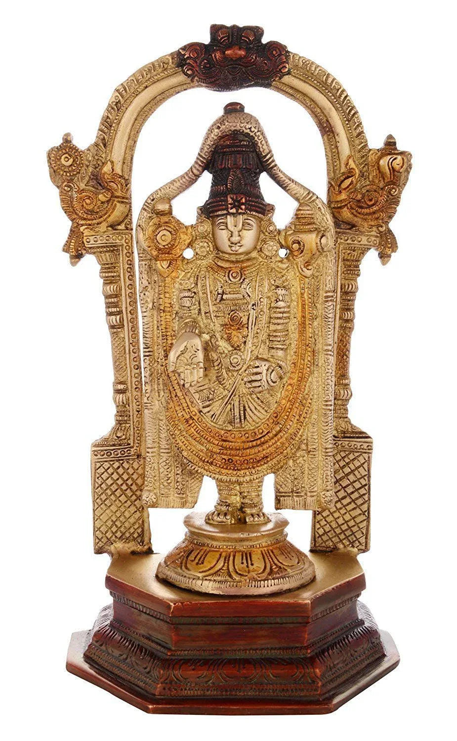11 Inches Brass Lord Tirupati Balaji Standing Idol - ArtyCraftz.com