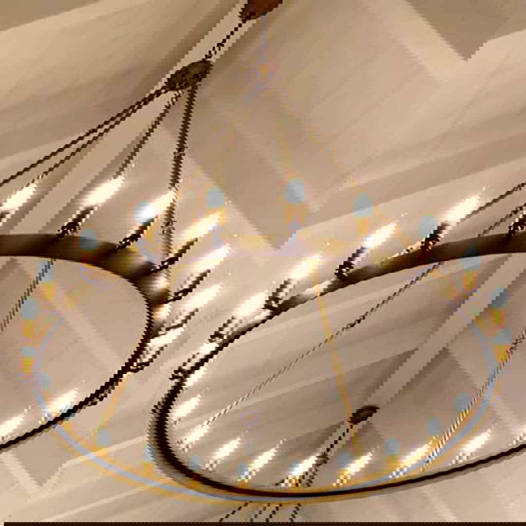 12-Light Black Gold Wagon Wheel Chandelier - ArtyCraftz.com