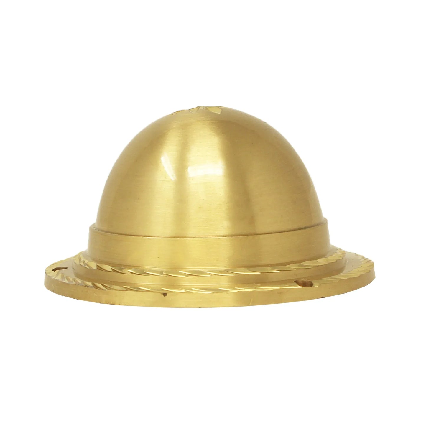Brass Door Dome with Matt Diamond Cut Finish