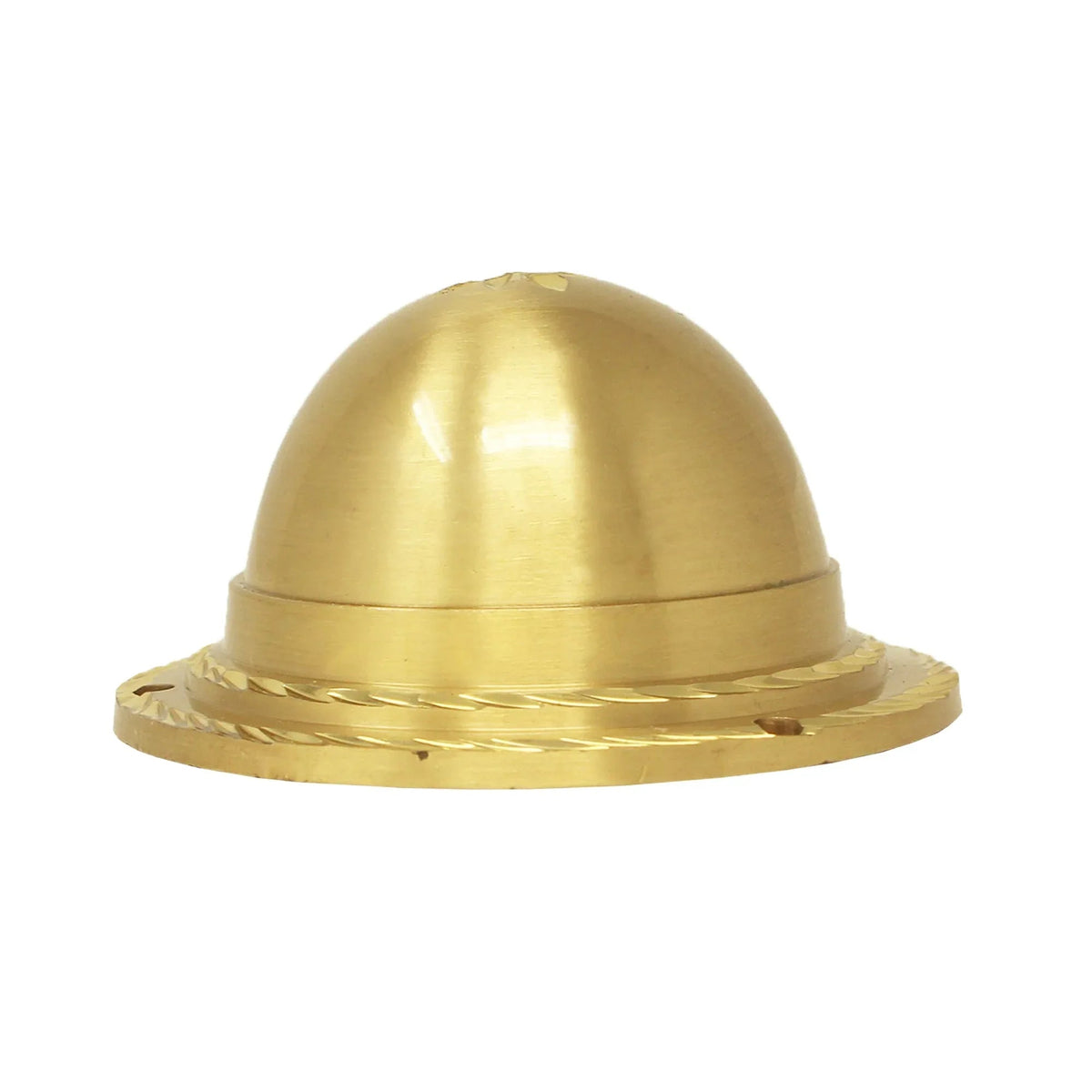 Brass Door Dome with Matt Diamond Cut Finish