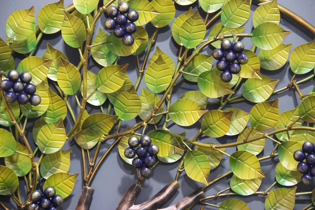 Grape Tree in Ring Antique Wall Art-ArtyCraftz.com