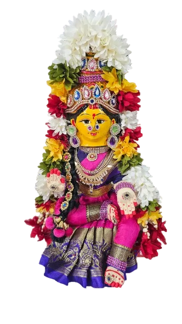 16 inch handcrafted fabric doll with metal face and traditional decoration-ArtyCraftz.com