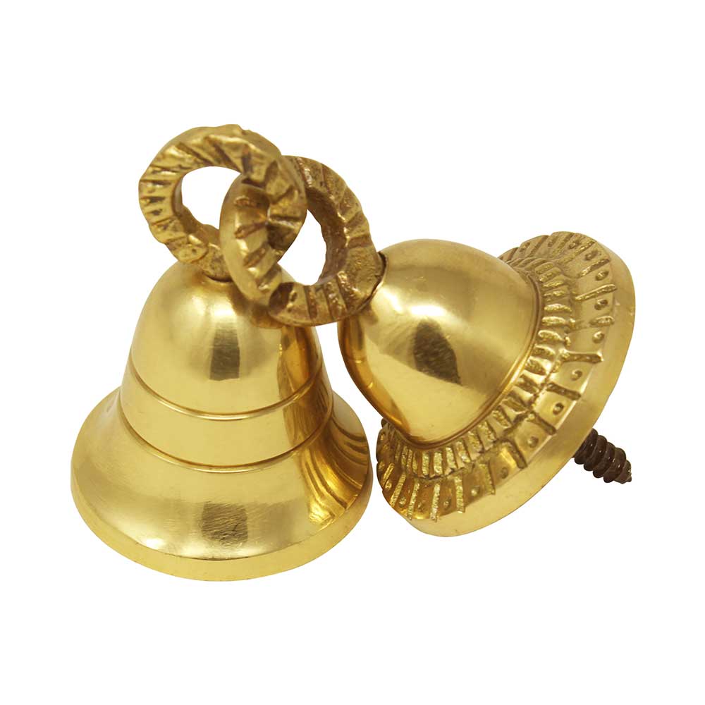 Brass Bell Door Dome with Matt Diamond Cut Finish