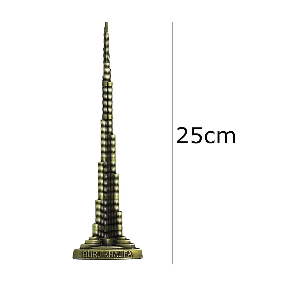 25 cm Metal Burj Khalifa Miniature Dubai Architectural Showpiece-artycraftz.com