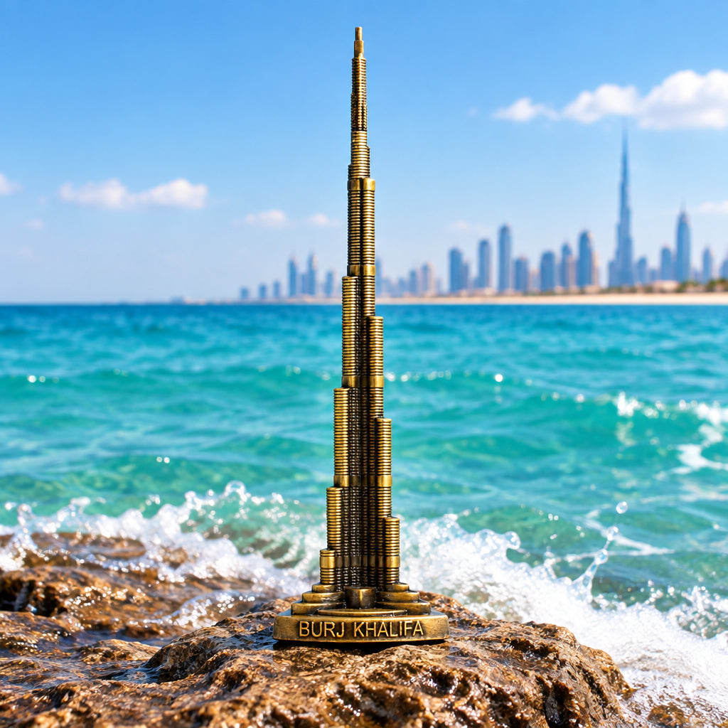 25 cm Metal Burj Khalifa Miniature Dubai Architectural Showpiece-artycraftz.com