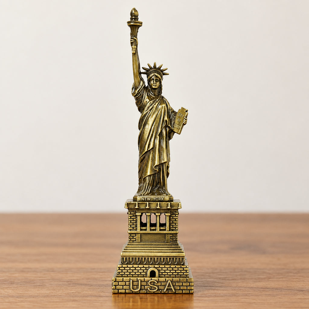 25 cm Metal Statue of Liberty Miniature New York Landmark Showpiece-artyraft.com