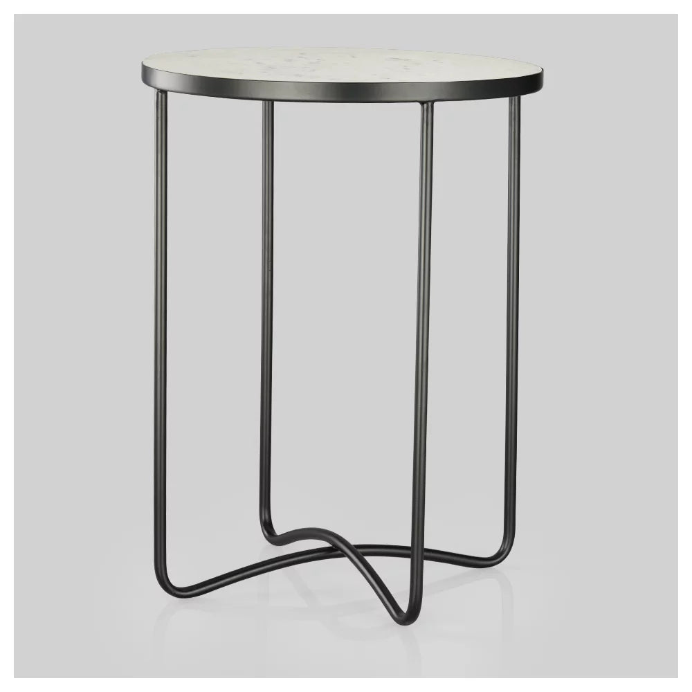 Side table, Natural & Black, 45.7 cm