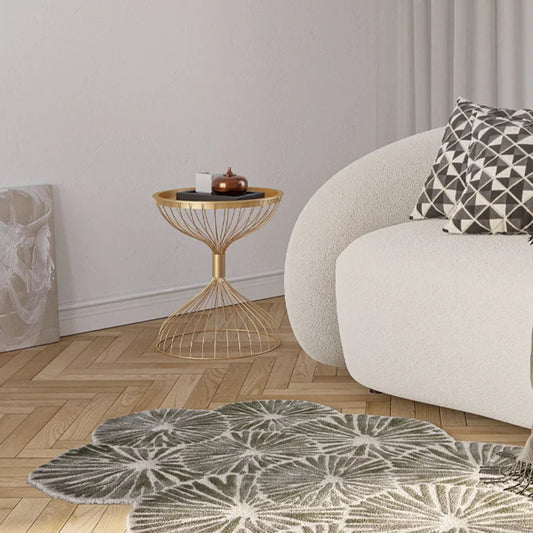 Round Tray table, Gold, 58 cm