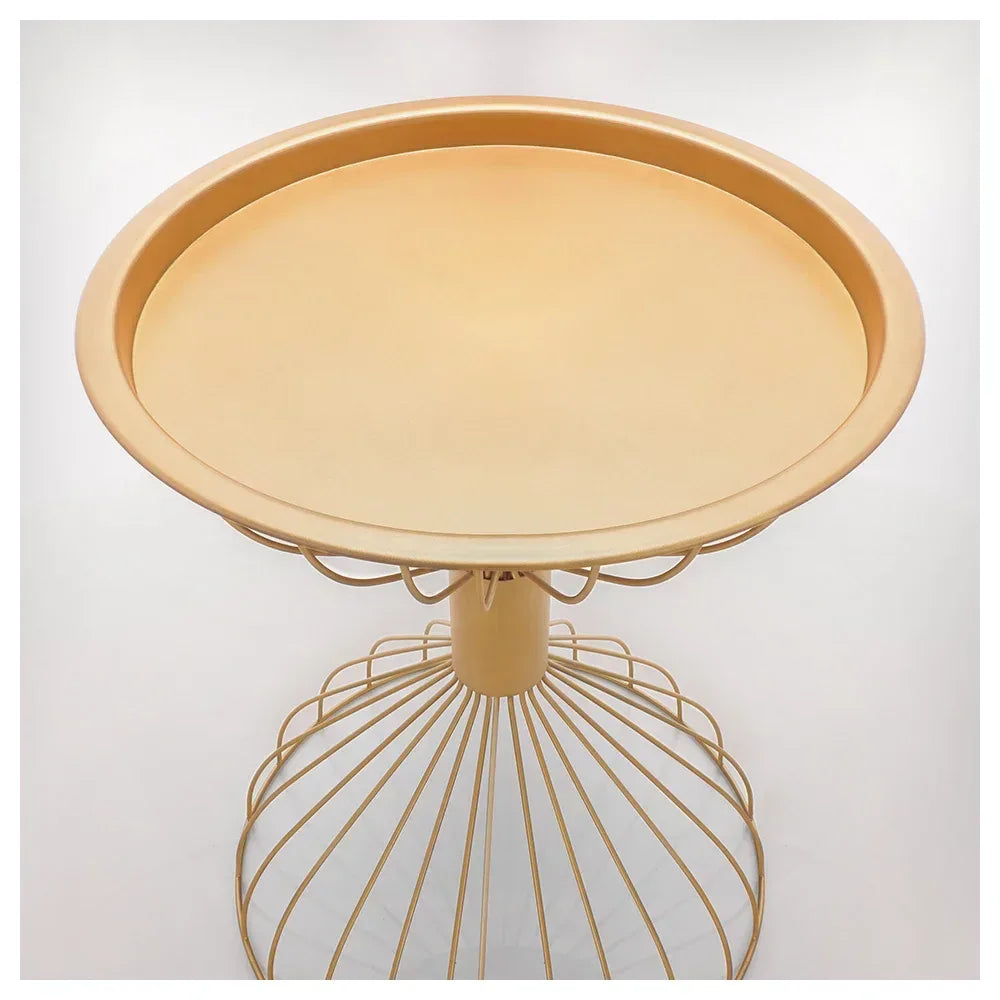 Round Tray table, Gold, 58 cm