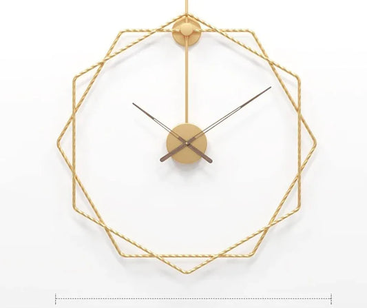 Wire Baldaar Hexagonal Metal Wall Clock