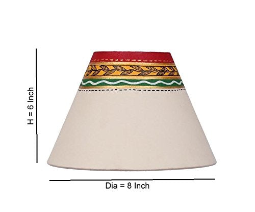 Terracotta Modern Matki Table Lamp White Top