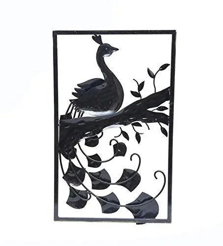 Metal Peacock Wall Art Frame Back