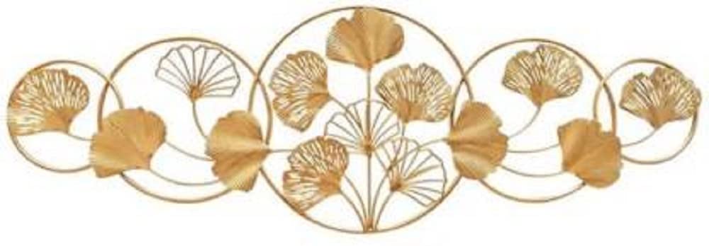 Handcrafted Iron Iris Leaf Wall Art Decor – Large 128 CM Metal Wall Hanging