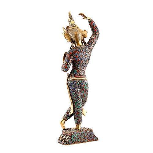 Goddess Tara Idol Brass Statue Height 20 Inches Back View