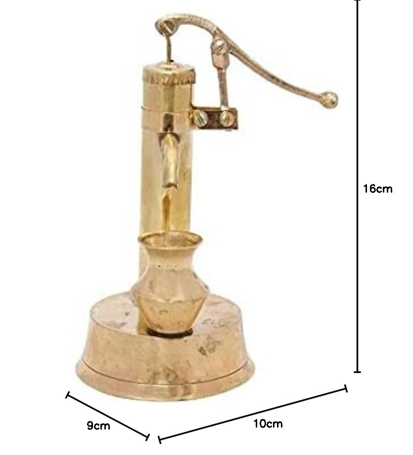 Handcrafted Brass Miniature Hand Pump Children