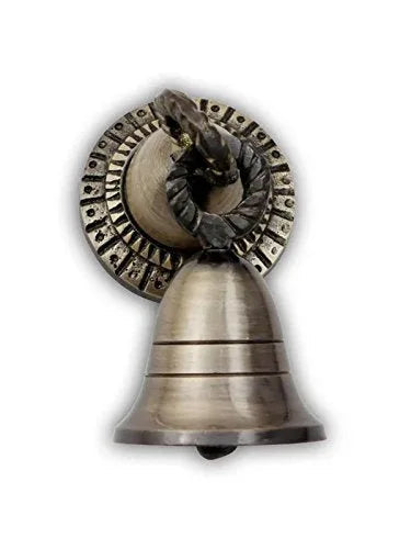 Brass Bell Door Dome Medium with Antique Diamond Cut Finish