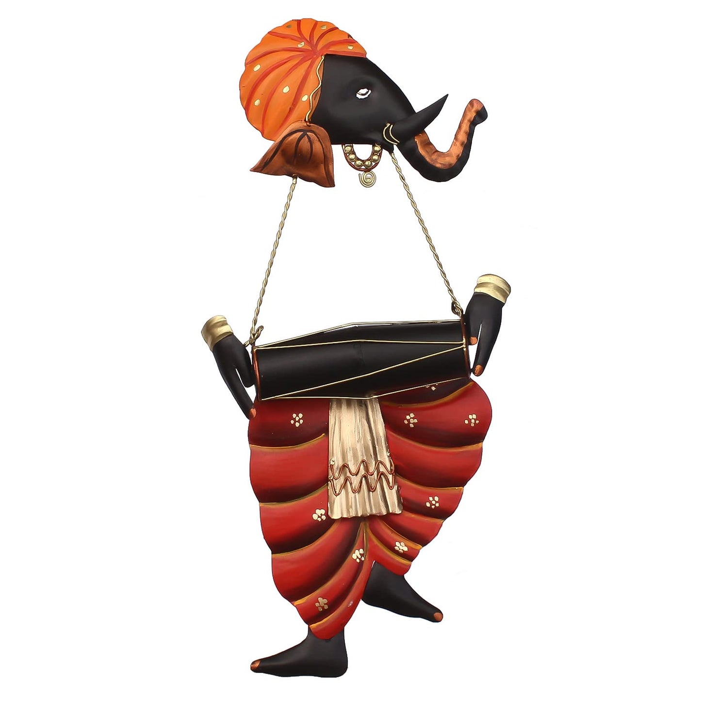 4 Musical Ganesha Metal Wall Art