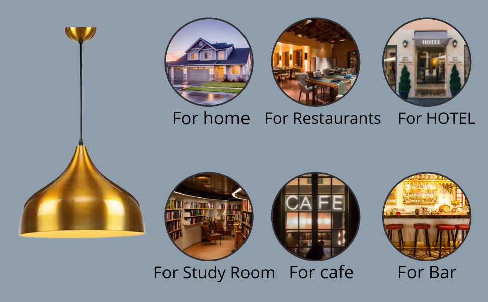 Elegant Vintage Gold Single Pendant Light