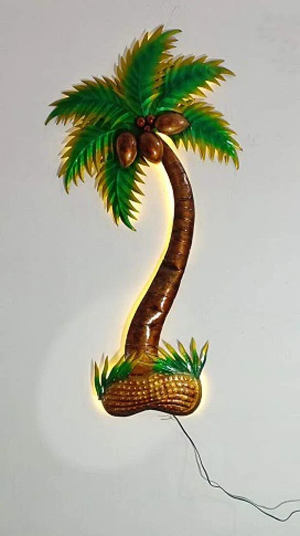 Iron Palm Tree LED Wall Art- ArtyCraftz.com