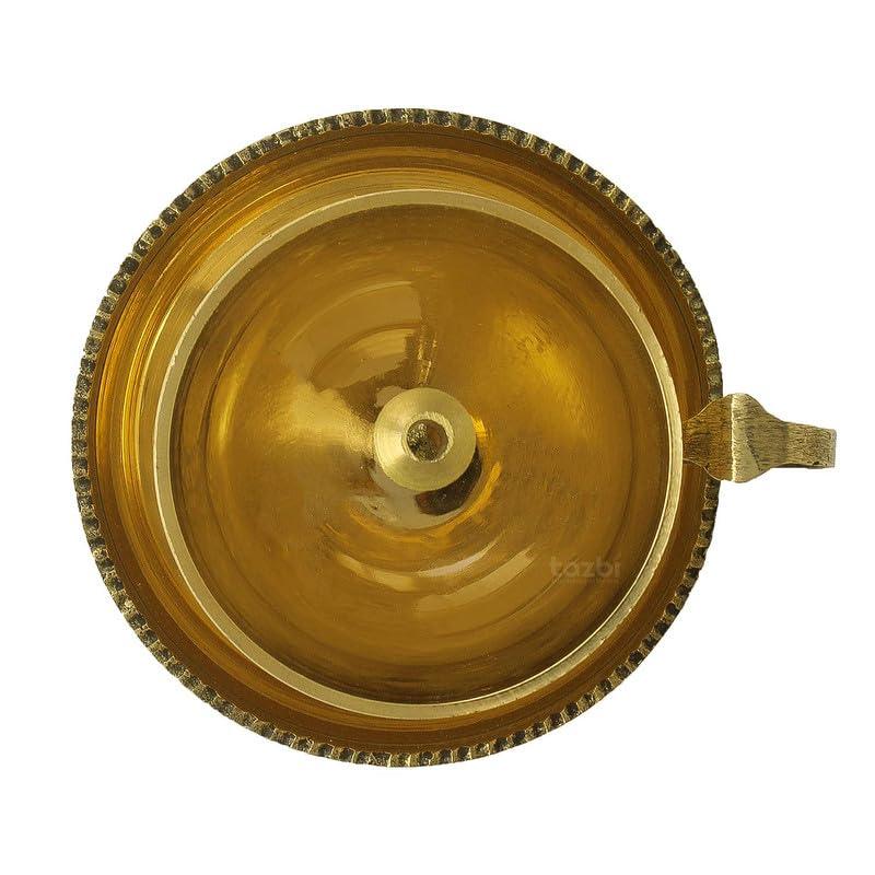 Brass Akhand Diya with Handle-ArtyCraftz.com