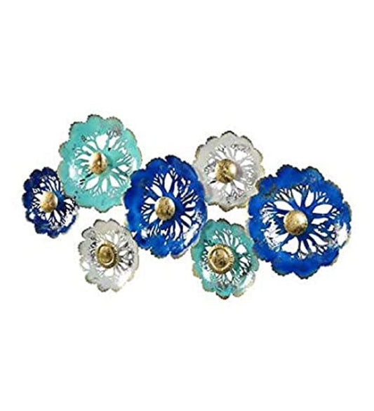 Handcrafted Metal Blue Orchid for Wall Decor