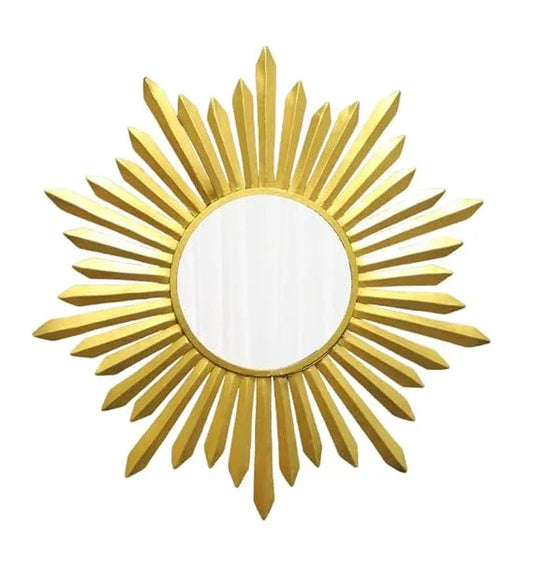 Large Wall Mirror in Round Gold Color for Home Decoration