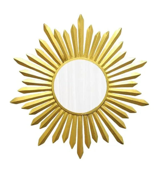 Large Wall Mirror in Round Gold Color for Home Decoration