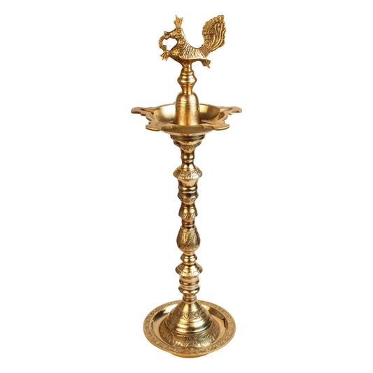 Brass Peacock Kuthu Vilakku-ArtyCraftz.com