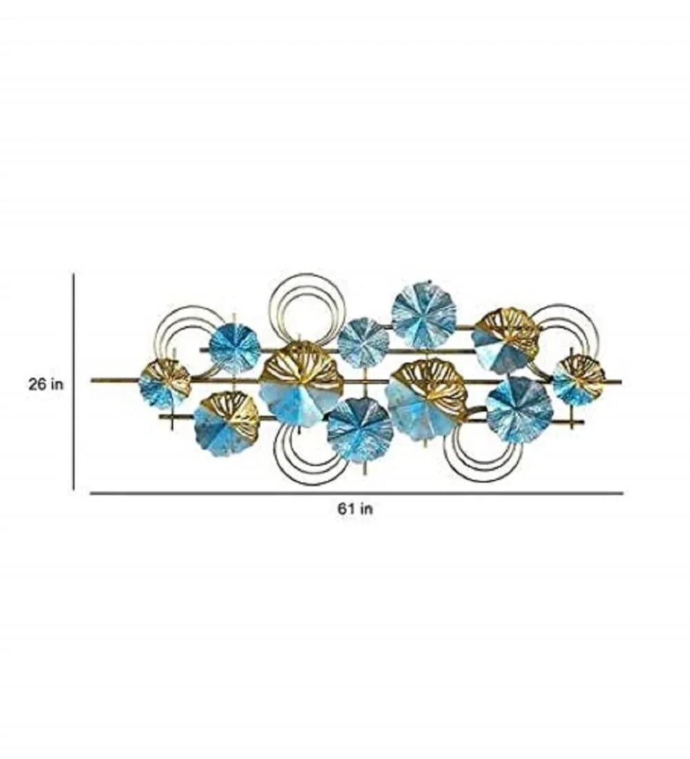 Handcrafted Iron Blue Boom Wall Art