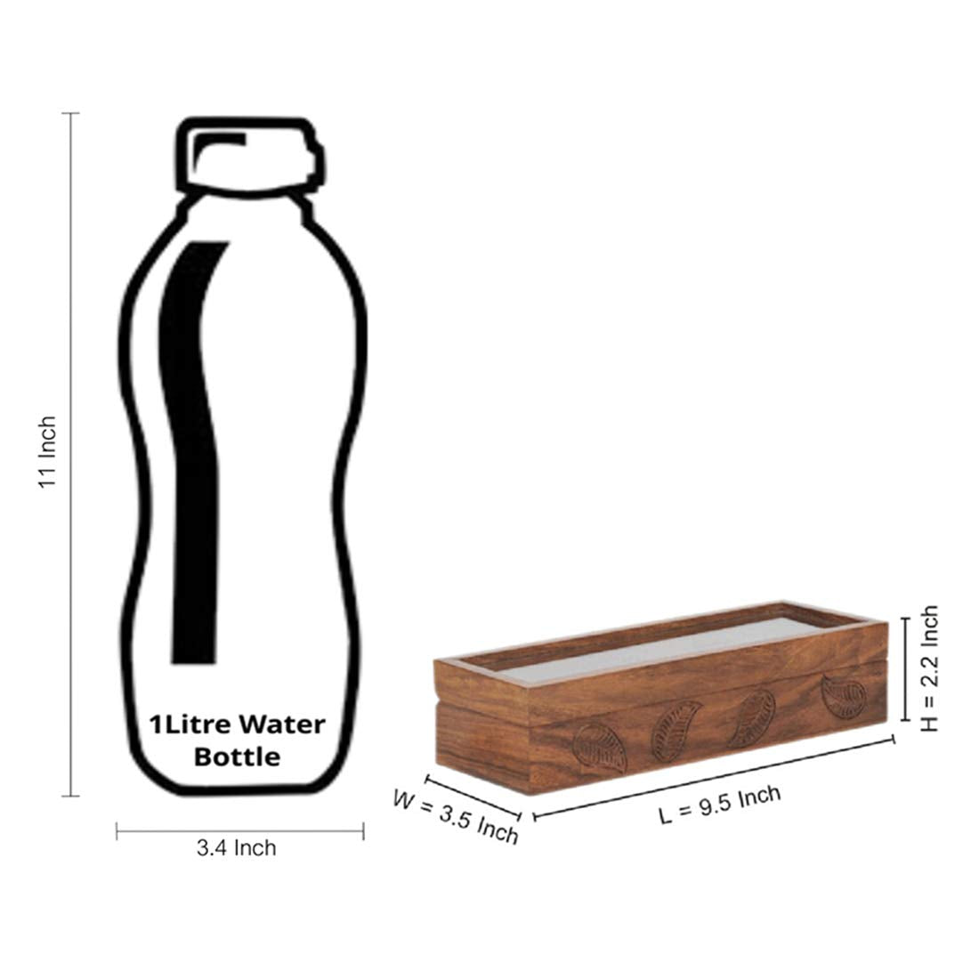 Engraved Multi-Utility Cum Spice Box With Container & Spoon In Sheesham Wood