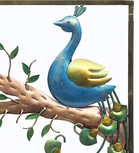 Metal Peacock Wall Art Frame Zoom