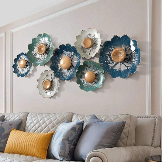 Handcrafted Metal Green Etching Wall Decor