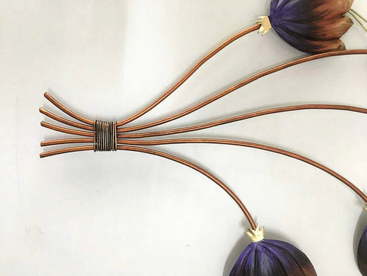 Metal Unique Antique Colorful Flowers Bunch Wall Decor