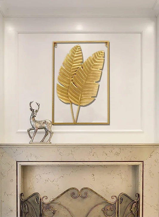 Handcrafted Metal Gold Leaf Frame Wall Decor