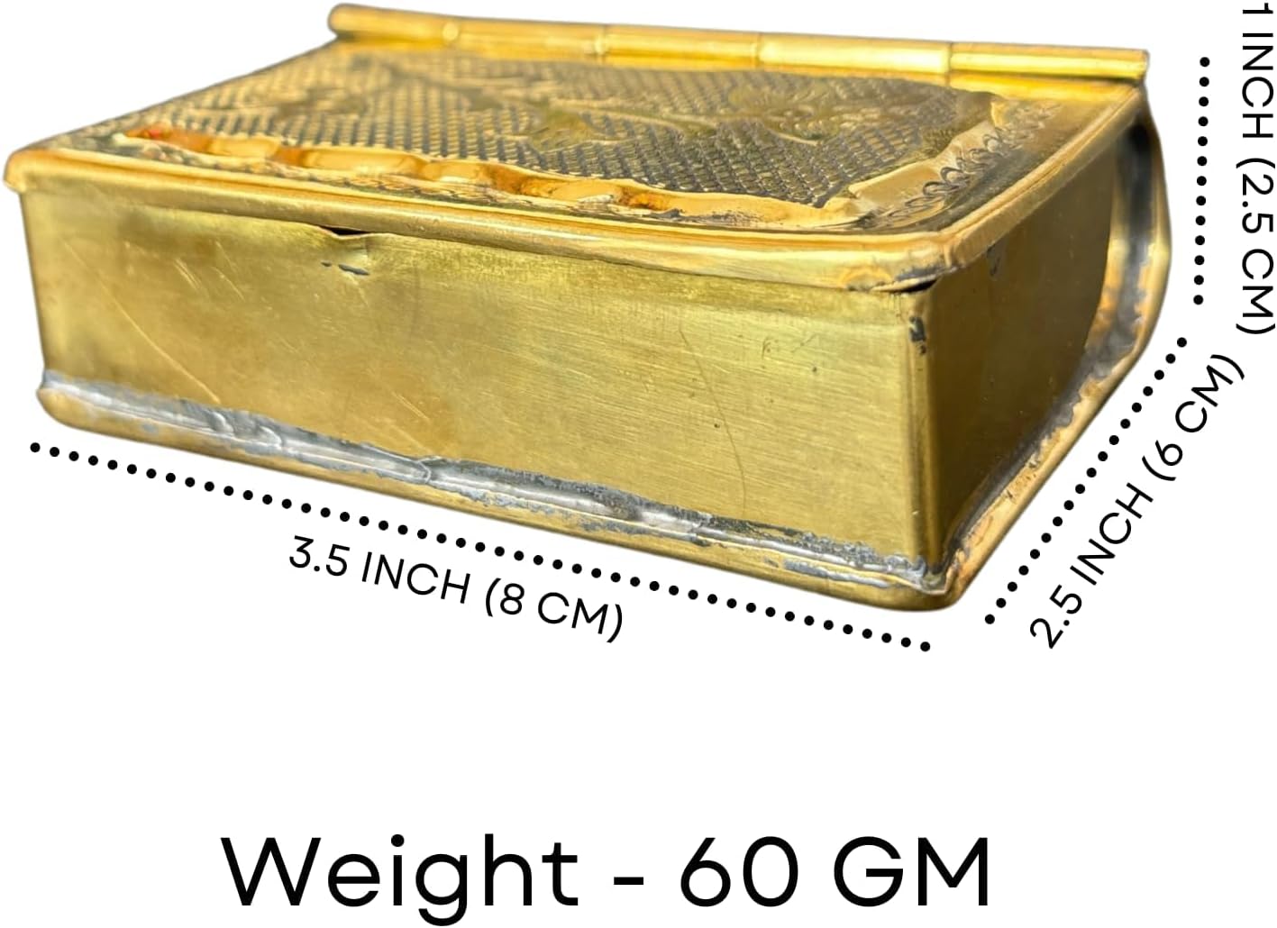 Antique Brass Floral Engraved Betel Box – Vintage Decorative Box