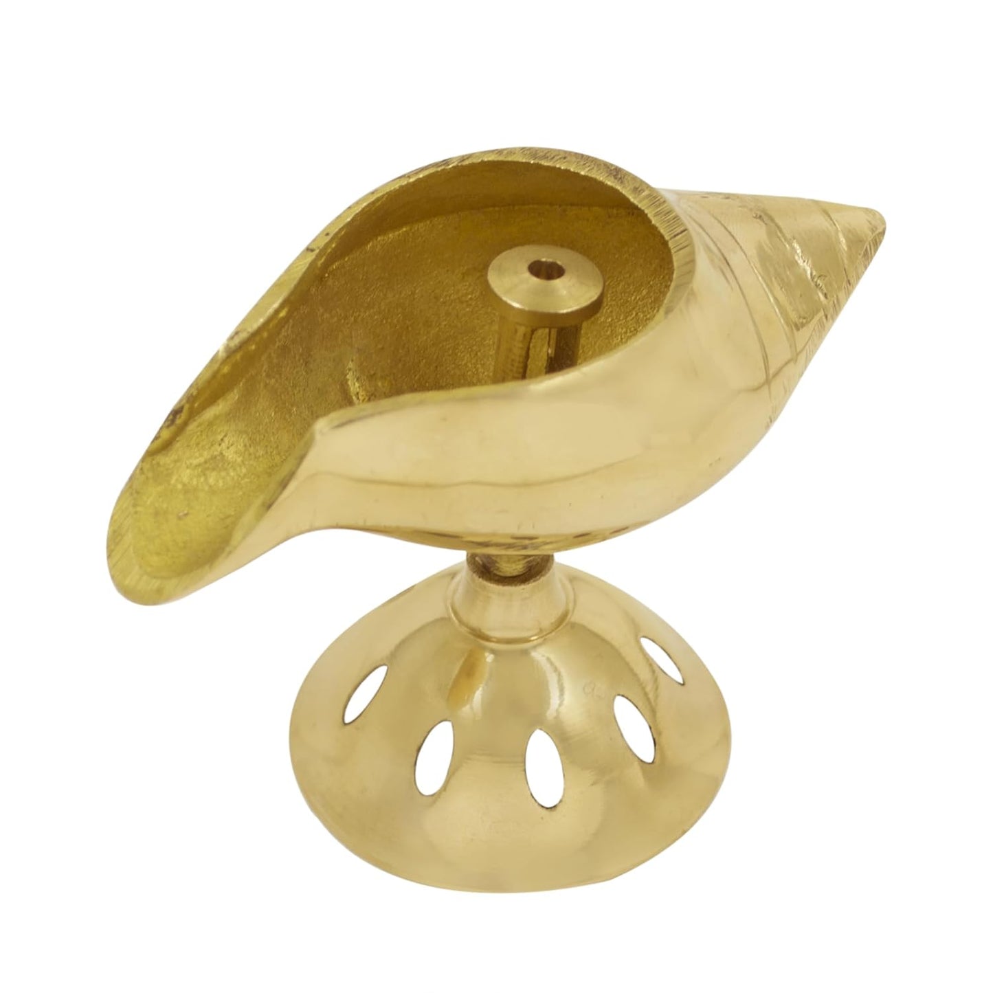 Pure Brass Akhand Diya, Shankh Shape