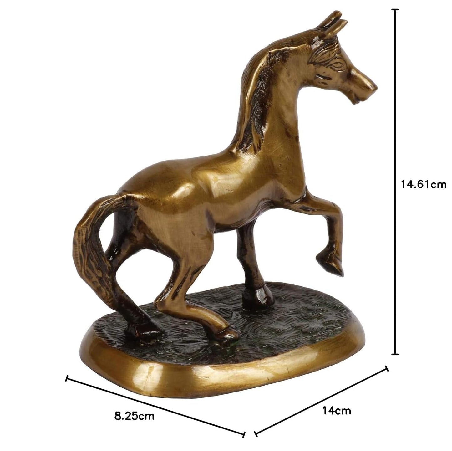 Brass Running Horse Idol