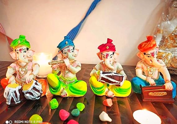 Resin Musical Ganesha Showpiece