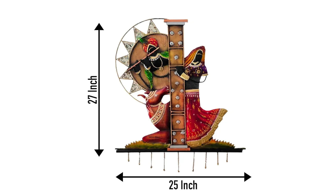 Radha Krishna Raasleela Metal Wall Hanging Showpiece