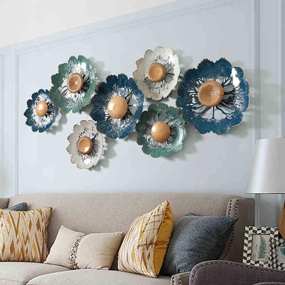 Handcrafted Metal Green Etching Wall Decor