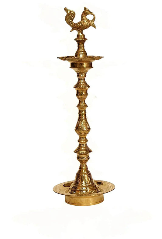 Brass Peacock Kuthu Vilakku-ArtyCraftz.com