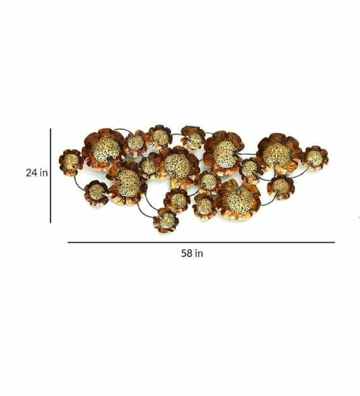 Large LED Metal Floral Wall Art-ArtyCraftz.com