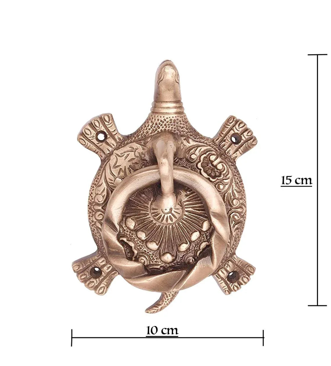Brass Tortoise Door Knocker 15 x 10 Cm