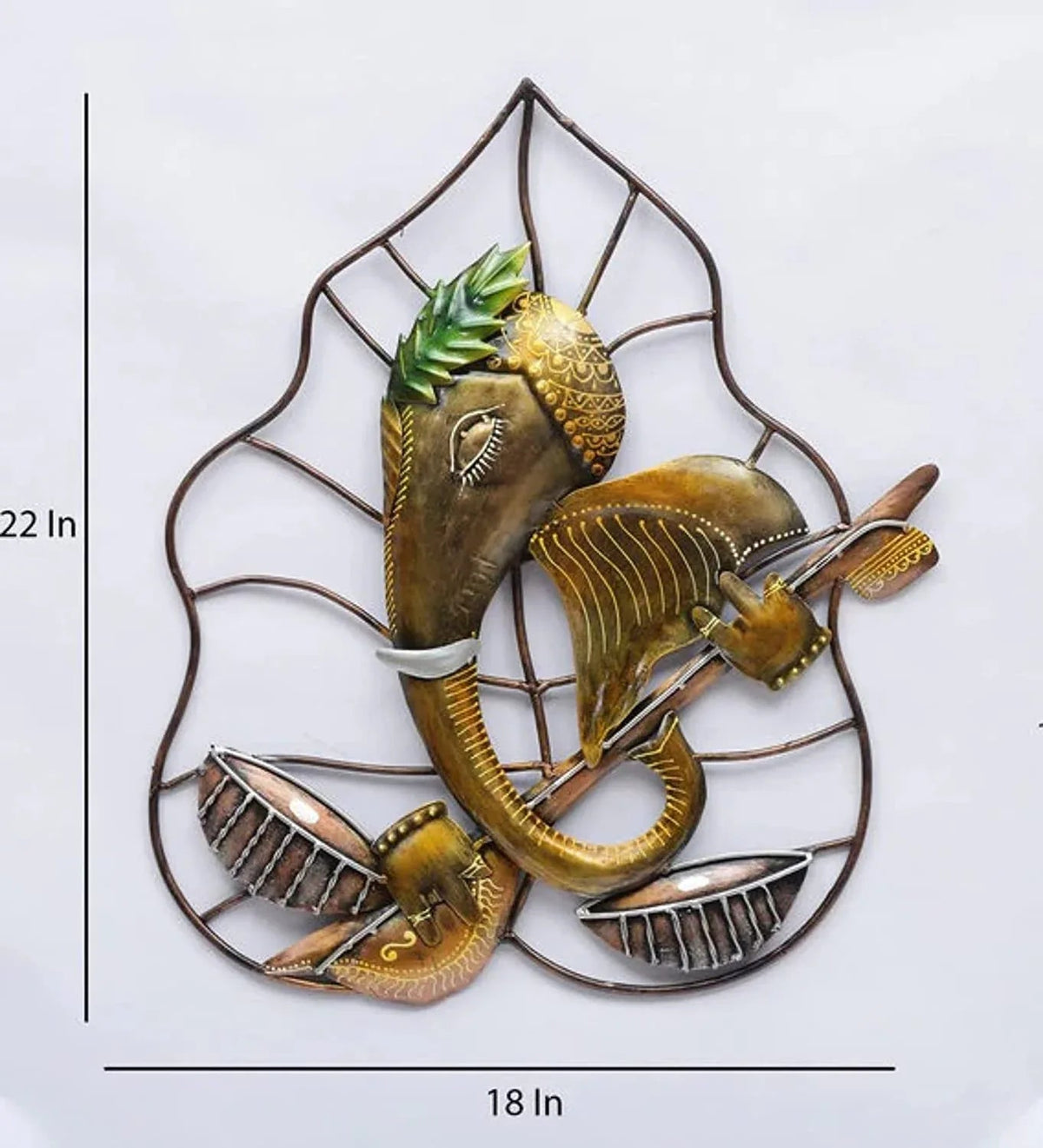 Handcrafted Metal Lord Ganesha Wall Art