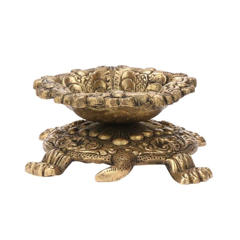 Brass Tortoise Diya Oil Lamp Vastu Turtle Lamp for Home Temple